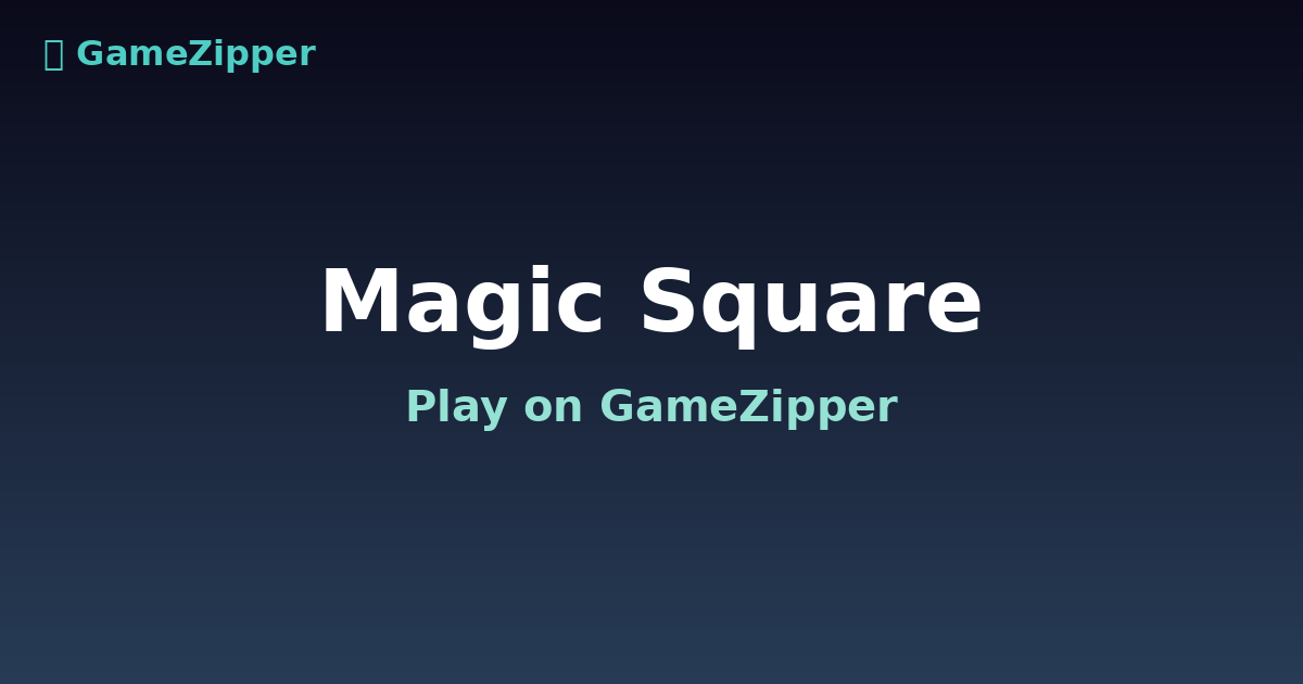Magic Square Puzzle