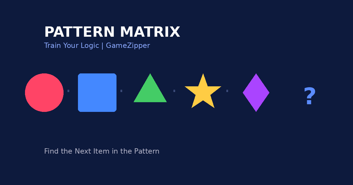 Pattern Matrix Puzzle - Train Your Logic
