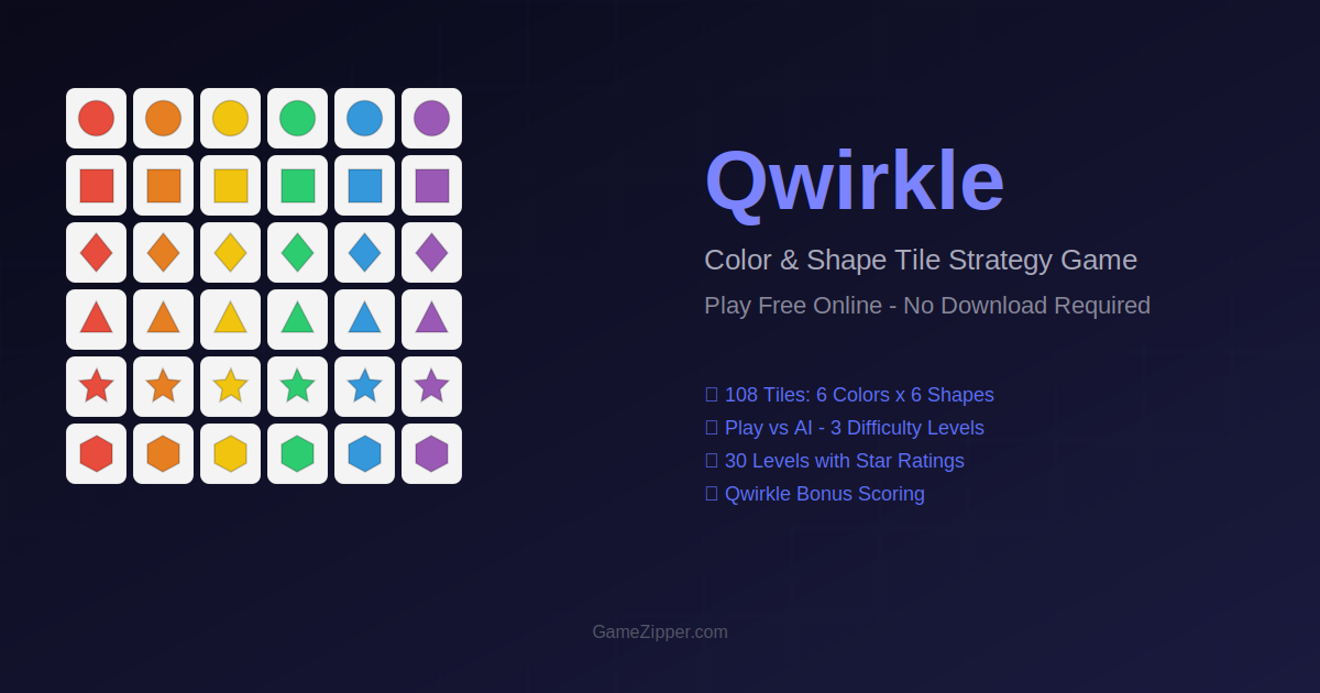 Qwirkle Online - Color Shape Tile Strategy Game