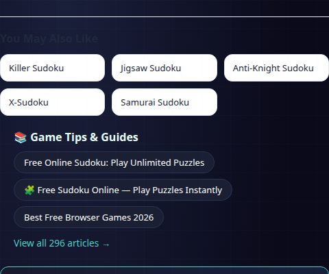 Classic Sudoku — Play Free Online, No Ads | FreeSmartGames